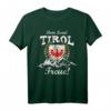 Tiroler Adler Wappen T-Shirt – Treue zum Land Tirol mit Bergen, Lorbeerkranz & Retro Motiv für Party, Volksfest & Festlichkeiten