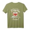 Tiroler Adler Wappen T-Shirt – Treue zum Land Tirol mit Bergen, Lorbeerkranz & Retro Motiv für Party, Volksfest & Festlichkeiten