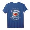 Tiroler Adler Wappen T-Shirt – Treue zum Land Tirol mit Bergen, Lorbeerkranz & Retro Motiv für Party, Volksfest & Festlichkeiten
