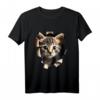 Katzen Motiv Kunst Cat Design T-Shirt – Für Katzenliebhaber, Katzenmamas & Fans – Perfektes Geschenk für Katzenfreunde