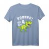 Kinder Dino Geburtstag Shirt - Roar Ich Bin 4 Jahre Dinosaurier T-Shirt für Jungen und Mädchen, Perfekt zum Geburtstag & Weihnachten