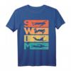 Retro Vintage Schwimmen Geschenk für Schwimmer - T-Shirt mit Silhouetten & 70er/80er Jahre Design, ideales Geburtstags- oder Weihnachtsgeschenk