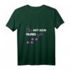 Die mit dem Hund geht Frauen Spruch T-Shirt mit V-Ausschnitt – Perfektes Outfit für Hundeliebhaberinnen, Gassi und Hundeschule, Geschenkidee für Frauchen