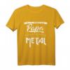 Kinder Mit meinem Papa höre ich immer Metal - Lustiges Heavy Metal Musik T-Shirt für Jungen und Mädchen im Vintage Look