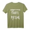Kinder Mit meinem Papa höre ich immer Metal - Lustiges Heavy Metal Musik T-Shirt für Jungen und Mädchen im Vintage Look