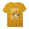 Lustiges Norddeutschland T-Shirt mit plattdeutschem Spruch - Apropos Möwe Möwie noch een Sabbel nich dat geit, perfekt für Küstenliebhaber & Biertrinker