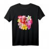 Flowers of Bali Wortkunst – Bali Indonesien Souvenir T-Shirt mit Blumenmotiven wie Frangipani, Lotus, Orchideen, Hibiskus & mehr für Reisen, Feiern & Naturfreunde