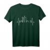 Frankfurt Skyline Herzschlag Fan T-Shirt - Ich Liebe Frankfurt Am Main mit Wahrzeichen & EKG Motiv