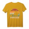 Papa Bär 2 Kinder Vatertag T-Shirt – Doppelt genähter Papa von zwei Kindern, klassisch geschnitten
