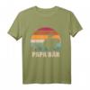 Papa Bär 2 Kinder Vatertag T-Shirt – Doppelt genähter Papa von zwei Kindern, klassisch geschnitten
