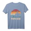 Papa Bär 2 Kinder Vatertag T-Shirt – Doppelt genähter Papa von zwei Kindern, klassisch geschnitten