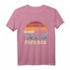 Papa Bär 2 Kinder Vatertag T-Shirt – Doppelt genähter Papa von zwei Kindern, klassisch geschnitten