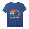 Papa Bär 2 Kinder Vatertag T-Shirt – Doppelt genähter Papa von zwei Kindern, klassisch geschnitten