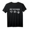 Bärtiger Mann mit Bär und Tiger Motiv - Lustiges Bart T-Shirt für Bartliebhaber, Barber, Wikinger & Hipster Geschenkidee