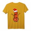 Lustiges Basketball Schnee-Mann Weihnachts T-Shirt – Perfektes Geschenk für Basketballspieler & Fans zu Weihnachten