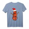 Lustiges Basketball Schnee-Mann Weihnachts T-Shirt – Perfektes Geschenk für Basketballspieler & Fans zu Weihnachten