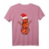 Lustiges Basketball Schnee-Mann Weihnachts T-Shirt – Perfektes Geschenk für Basketballspieler & Fans zu Weihnachten