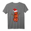 Lustiges Basketball Schnee-Mann Weihnachts T-Shirt – Perfektes Geschenk für Basketballspieler & Fans zu Weihnachten