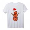Lustiges Basketball Schnee-Mann Weihnachts T-Shirt – Perfektes Geschenk für Basketballspieler & Fans zu Weihnachten