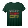 Bass Gitarre T-Shirt - Frieden Zeichen Liebe Musik für Bassisten, Musiker & Musikliebhaber – Perfektes Geschenk zu Weihnachten & Geburtstag