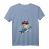 Kawaii Katze spielt Bass Gitarre T-Shirt für Katzenliebhaber und Musiker - Niedliches Anime Katzen Design für Frauen, Männer & Kinder