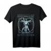 Vitruvian Man Gitarrist Rockstar-Da Vinci Bassgitarre T-Shirt – Lustiges Geschenk für Bassgitarristen & Musiker