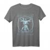 Vitruvian Man Gitarrist Rockstar-Da Vinci Bassgitarre T-Shirt – Lustiges Geschenk für Bassgitarristen & Musiker