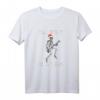 Rockin' Santa Hut Weihnachts-Skelett T-Shirt - Tanzende Gitarre für Rockmusik- und Gitarristen-Fans, perfekt für Weihnachten und Partys