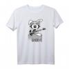 Bass Gitarre Hase T-Shirt für eadg Bassist - Funkiges Comic-Shirt mit Kopfhörer & Vintage Bass, ideales Geschenk für Musiker & Bassliebhaber