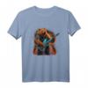 Grizzly Bear spielt E-Gitarre Rock T-Shirt – Perfekt für Festivals, Geburtstage, Halloween & Weihnachten für Rockfans und Musiker