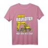 Kinder Baustelle T-Shirt mit Mini Bauleiter und Bagger Motiv – Lustiges Geschenk für kleine Handwerker, Schulstart & Kindergarten