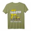 Kinder Mini Bauleiter Bauherr Bagger T-Shirt - Lustiges Baustellen Motiv für Jungen, perfekt als Geschenk für kleine Handwerker