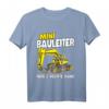 Kinder Mini Bauleiter Bauherr Bagger T-Shirt - Lustiges Baustellen Motiv für Jungen, perfekt als Geschenk für kleine Handwerker