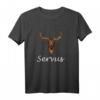 HapKitten T-Shirt mit Hirsch und Servus - Perfekt für Bayern & Österreich, klassisch geschnitten