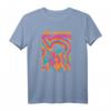 Jimi Hendrix Bunte Retro-Vibe-Linien T-Shirt – Offiziell lizenzierte Rockmusik-Mode für Fans