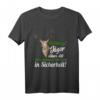 Jäger über 50 lustiges Sprüche Geschenk Jagd T-Shirt - Originelles Outfit für den Jägergeburtstag & Waldparty mit Hirschkopf-Design