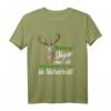 Jäger über 50 lustiges Sprüche Geschenk Jagd T-Shirt - Originelles Outfit für den Jägergeburtstag & Waldparty mit Hirschkopf-Design