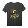 Brasilien Vintage Tukan mit Flagge und Samba Maske T-Shirt – Perfekt für Südamerika-Reisende, Backpacker & Urlauber in Rio, Sao Paulo und Recife