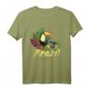 Brasilien Vintage Tukan mit Flagge und Samba Maske T-Shirt – Perfekt für Südamerika-Reisende, Backpacker & Urlauber in Rio, Sao Paulo und Recife