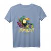 Brasilien Vintage Tukan mit Flagge und Samba Maske T-Shirt – Perfekt für Südamerika-Reisende, Backpacker & Urlauber in Rio, Sao Paulo und Recife