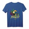 Brasilien Vintage Tukan mit Flagge und Samba Maske T-Shirt – Perfekt für Südamerika-Reisende, Backpacker & Urlauber in Rio, Sao Paulo und Recife