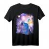 Galaxy Dolphin - Delfine im Weltraum T-Shirt mit klassischem Schnitt und doppeltem Saum für Meeres- und Weltraumfans