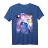 Galaxy Dolphin - Delfine im Weltraum T-Shirt mit klassischem Schnitt und doppeltem Saum für Meeres- und Weltraumfans