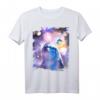 Galaxy Dolphin - Delfine im Weltraum T-Shirt mit klassischem Schnitt und doppeltem Saum für Meeres- und Weltraumfans