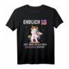 Lustiges Einhorn T-Shirt zum 18. Geburtstag für Mädchen und Frauen - Party Outfit und Geschenk für humorvolle Geburtstagsfeier