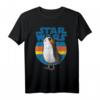 Star Wars Last Jedi Porg Retro Stripes Logo Graphic T-Shirt – Offiziell lizenziertes Star Wars Fan-Shirt