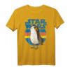 Star Wars Last Jedi Porg Retro Stripes Logo Graphic T-Shirt – Offiziell lizenziertes Star Wars Fan-Shirt