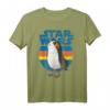 Star Wars Last Jedi Porg Retro Stripes Logo Graphic T-Shirt – Offiziell lizenziertes Star Wars Fan-Shirt