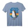 Star Wars Last Jedi Porg Retro Stripes Logo Graphic T-Shirt – Offiziell lizenziertes Star Wars Fan-Shirt