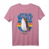 Star Wars Last Jedi Porg Retro Stripes Logo Graphic T-Shirt – Offiziell lizenziertes Star Wars Fan-Shirt